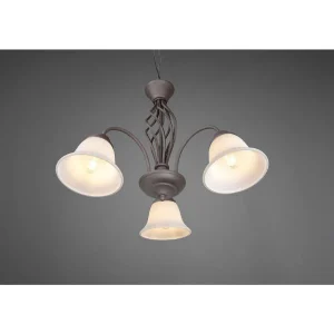 Luminaires Trio Lustres>Lustre Trio-Leuchten Rustica Rouille, 3 Lumieres