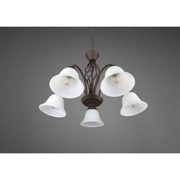 Luminaires Trio Lustres>Lustre Trio-Leuchten Rustica Rouille, 5 Lumieres