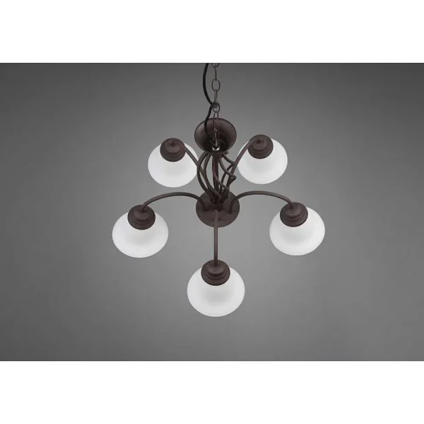 Luminaires Trio Lustres>Lustre Trio-Leuchten Rustica Rouille, 5 Lumieres