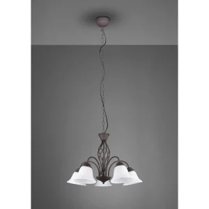 Luminaires Trio Lustres>Lustre Trio-Leuchten Rustica Rouille, 5 Lumieres