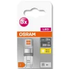 Luminaires Osram Ampoules G9>Osram Led Base Pin Set De 3 Ampoules G9 1,9 Watt 2700 Kelvin 200 Lumen