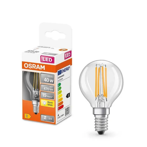 Luminaires Osram Ampoules Led>Osram Led E14 4 Watt 2700 Kelvin 470 Lumen