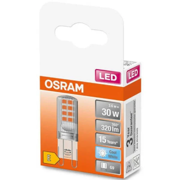 Luminaires Osram Ampoules Led>Osram Led G9 2,6 Watt 4000 Kelvin 320 Lumen