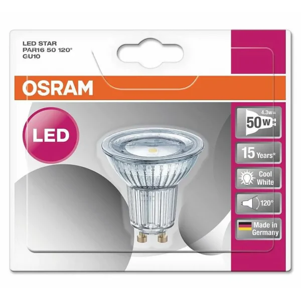 Luminaires Osram Ampoules Gu10>Osram Led Gu10 3,6 Watt 4000 Kelvin 350 Lumen