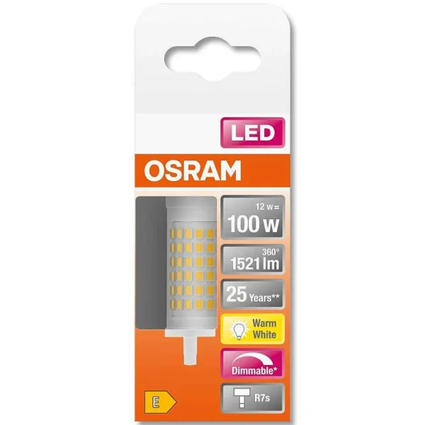 Luminaires Osram Ampoules R7S>Osram Led Line R7S 12 Watt 2700 Kelvin 1521 Lumen