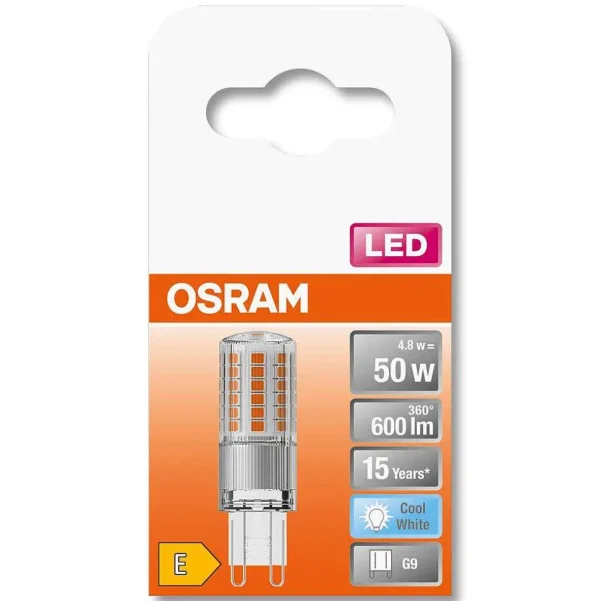 Luminaires Osram Ampoules Led>Osram Led Pin G9 4,8 Watt 4000 Kelvin 600 Lumen