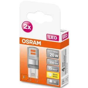 Luminaires Osram Ampoules G9>Osram Led Pin Set De 2 Ampoules G9 1,9 Watt 2700 Kelvin 200 Lumen