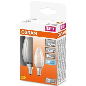 Luminaires Osram Ampoules E14>Osram Led Retrofit Lot De 2 E14 4 Watt 4000 Kelvin 470 Lumen