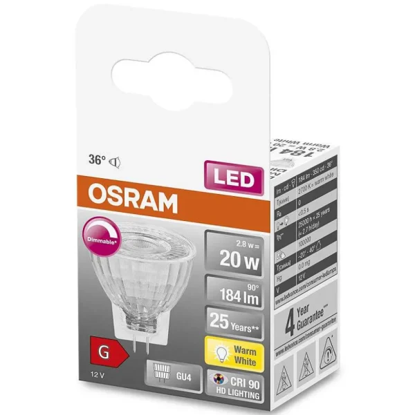 Luminaires Osram Autres Culots>Osram Led Superstar Gu4 2,8 Watt 2700 Kelvin 184 Lumen