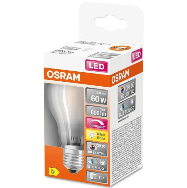 Luminaires Osram Lampes À Intensite Variable>Osram Superstar Led E27 5,8 Watt 2700 Kelvin 806 Lumen