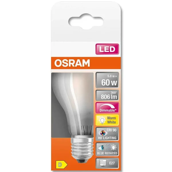 Luminaires Osram Lampes À Intensite Variable>Osram Superstar Led E27 5,8 Watt 2700 Kelvin 806 Lumen