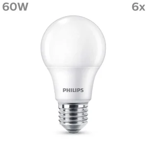 Luminaires Philips Ampoules E27>Philips Classic 6Er Set Led E27 8 Watt 2700 Kelvin 806 Lumen