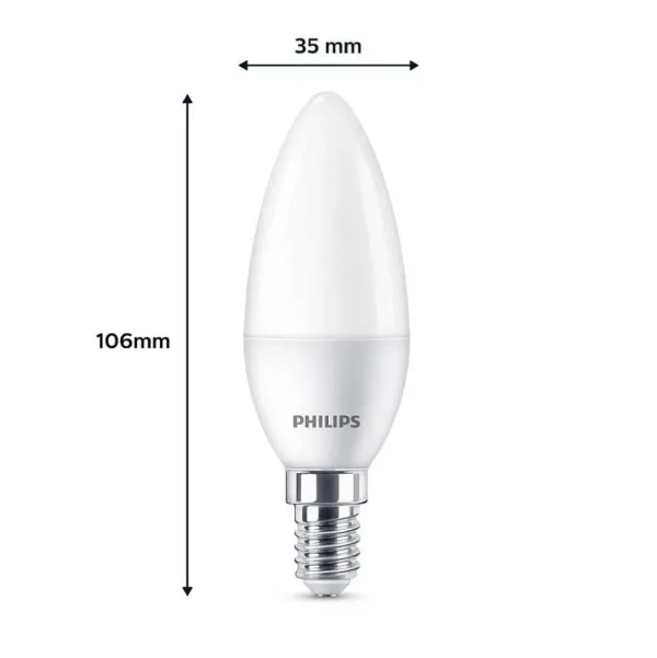 Luminaires Philips Ampoules E14>Philips Classic Lot De 3 Led E14 4,9 Watt 2700 Kelvin 470 Lumen