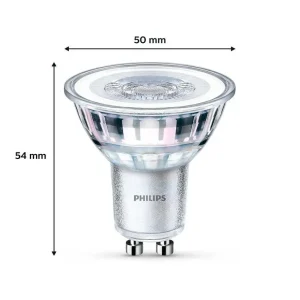 Luminaires Philips Ampoules Gu10>Philips Classic Lot De 2 Led Gu10 3,5 Watt 4000 Kelvin 275 Lumen