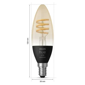 Luminaires Philips Ampoules Led>Philips Hue Lot De 2 Led E14 4,6 Watt 2200-4500 Kelvin 350 Lumen