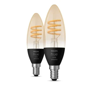 Luminaires Philips Ampoules Led>Philips Hue Lot De 2 Led E14 4,6 Watt 2200-4500 Kelvin 350 Lumen