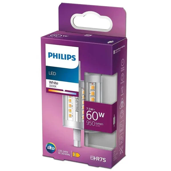 Luminaires Philips Ampoules R7S>Philips Led R7S 7,5 Watt 3000 Kelvin 950 Lumen