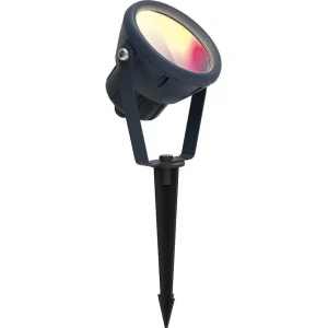 Luminaires Lutec Accessoires Connectes>Pique De Terre Lutec Mini Leto Led Anthracite, 1 Lumiere, Changeur De Couleurs