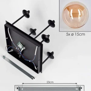 hofstein Lampes À Boules>Plafonnier - Verre Chehalis Ambre, 5 Lumieres