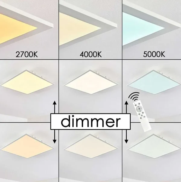 hofstein Plafonniers>Plafonnier Antria Led Blanc, 1 Lumiere, Telecommandes, Changeur De Couleurs