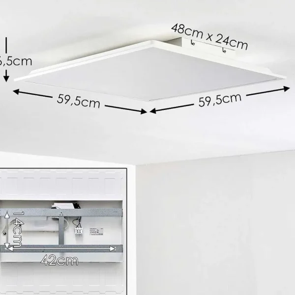 hofstein Plafonniers>Plafonnier Antria Led Blanc, 1 Lumiere, Telecommandes, Changeur De Couleurs