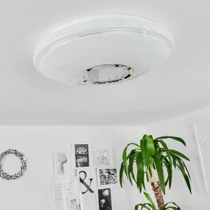 hofstein Luminaires Interieurs Connectes>Plafonnier Auxerre Led Blanc, 2 Lumieres, Telecommandes, Changeur De Couleurs