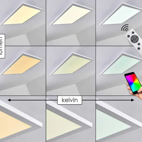 hofstein Luminaires Interieurs Connectes>Plafonnier Bankura Led Blanc, 1 Lumiere, Telecommandes, Changeur De Couleurs