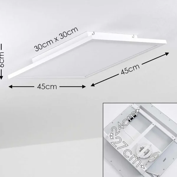 hofstein Luminaires Interieurs Connectes>Plafonnier Bankura Led Blanc, 1 Lumiere, Telecommandes, Changeur De Couleurs