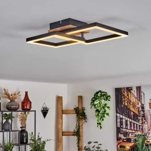 hofstein Éclairage Led>Plafonnier Bealo Led Brun, Couleur Bois, 1 Lumiere