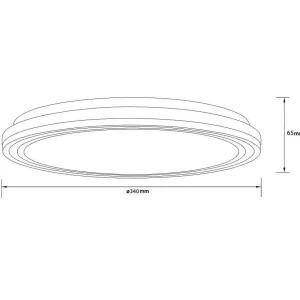 Luminaires Brilliant Tuya>Plafonnier Brilliant Cloe Led Blanc, 1 Lumiere, Telecommandes