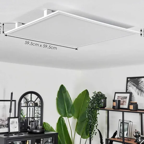 hofstein Luminaires Interieurs Connectes>Plafonnier Crum Led Blanc, 1 Lumiere, Telecommandes