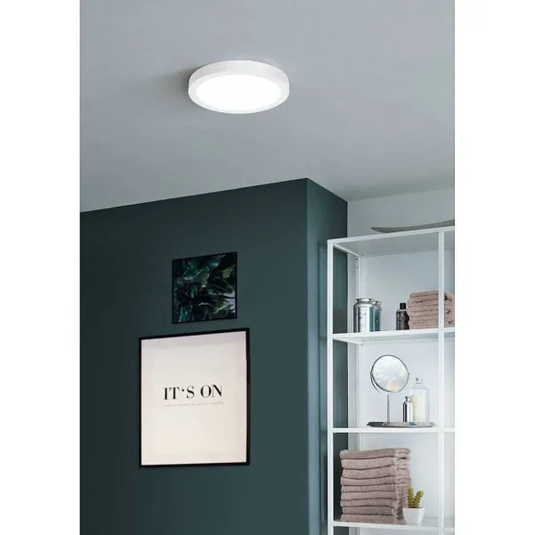 Luminaires Eglo Zigbee>Plafonnier Eglo-Leuchten Fueva-Z Led Blanc, 1 Lumiere