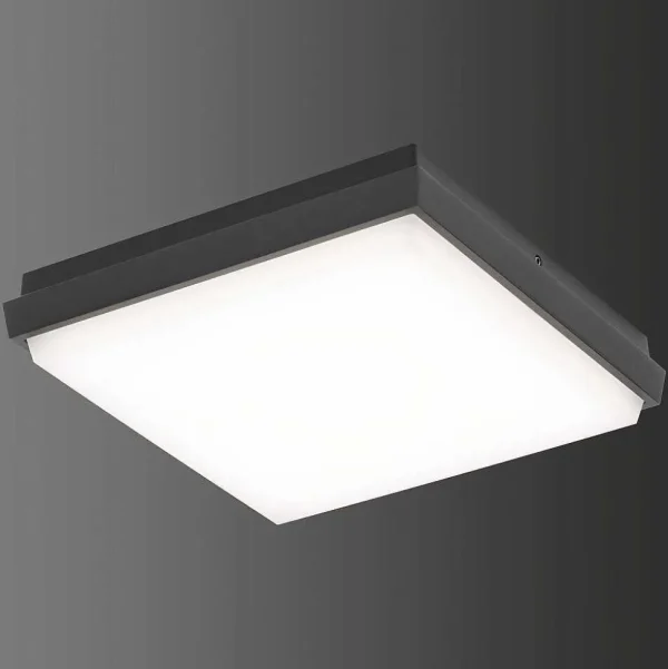 Luminaires LCD Plafonniers Extérieurs>Plafonnier Exterieur Lcd Typ 5060 Led Noir, 1 Lumiere