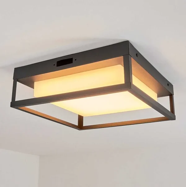 hofstein Plafonniers Extérieurs>Plafonnier Exterieur Nonza Led Anthracite, 1 Lumiere