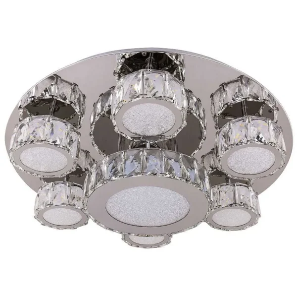 Luminaires Globo Lighting Luminaires Marocains>Plafonnier Globo Amur Led Chrome, 1 Lumiere