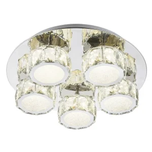 Luminaires Globo Lighting Luminaires Marocains>Plafonnier Globo Baldi Led Chrome, 1 Lumiere