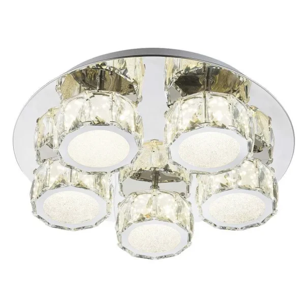 Luminaires Globo Lighting Luminaires Marocains>Plafonnier Globo Baldi Led Chrome, 1 Lumiere