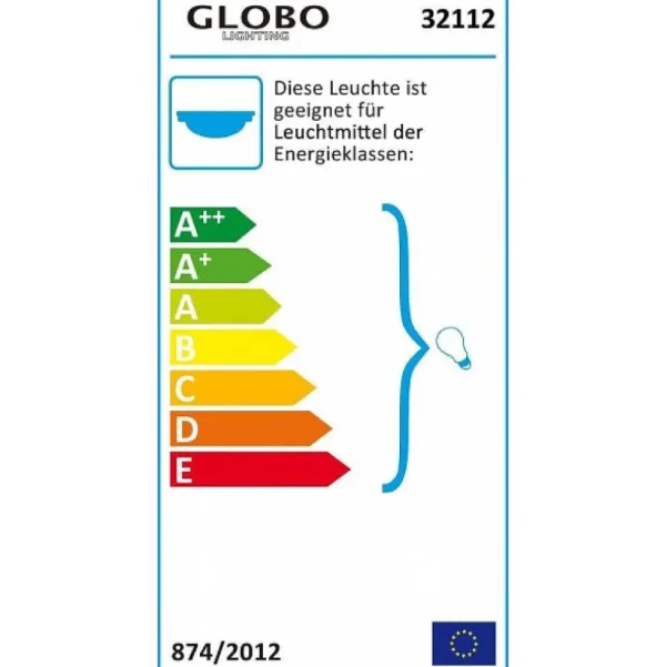 Luminaires Globo Lighting Plafonniers Extérieurs>Plafonnier Globo Vranos Acier Inoxydable, Argente, Blanc, 2 Lumieres