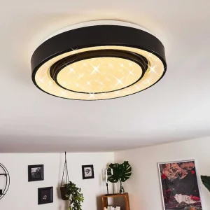 hofstein Luminaires Interieurs Connectes>Plafonnier Grimacco Led Noir, 1 Lumiere, Changeur De Couleurs