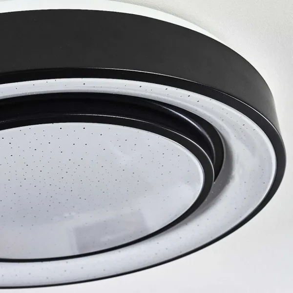 hofstein Luminaires Interieurs Connectes>Plafonnier Grimacco Led Noir, 1 Lumiere, Changeur De Couleurs