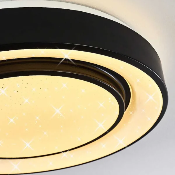 hofstein Luminaires Interieurs Connectes>Plafonnier Grimacco Led Noir, 1 Lumiere, Changeur De Couleurs