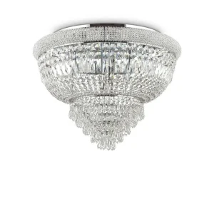 Luminaires Ideallux Luminaires Antiques>Plafonnier Ideallux Dubai Chrome, 24 Lumieres