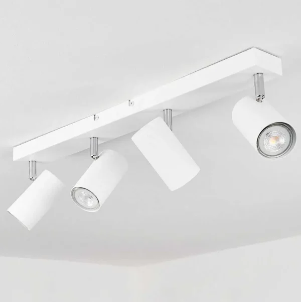 hofstein Spots Et Projecteurs>Plafonnier Javel Chrome, Blanc, 4 Lumieres