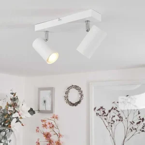 hofstein Spots Et Projecteurs>Plafonnier Javel Chrome, Blanc, 2 Lumieres