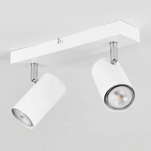 hofstein Spots Et Projecteurs>Plafonnier Javel Chrome, Blanc, 2 Lumieres