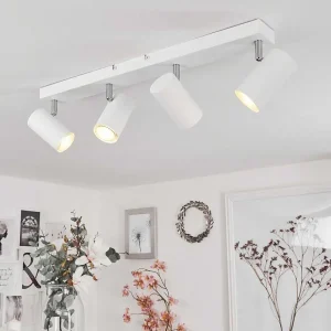 hofstein Spots Et Projecteurs>Plafonnier Javel Chrome, Blanc, 4 Lumieres