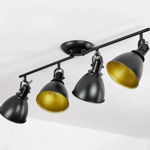 hofstein Lampes Dorees>Plafonnier Koppom Noir, 4 Lumieres