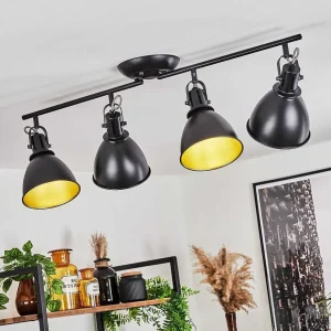 hofstein Lampes Dorees>Plafonnier Koppom Noir, 4 Lumieres