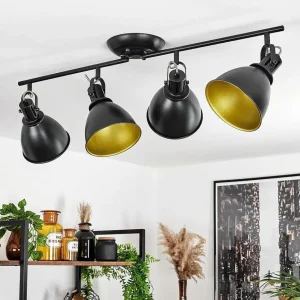 hofstein Lampes Dorees>Plafonnier Koppom Noir, 4 Lumieres