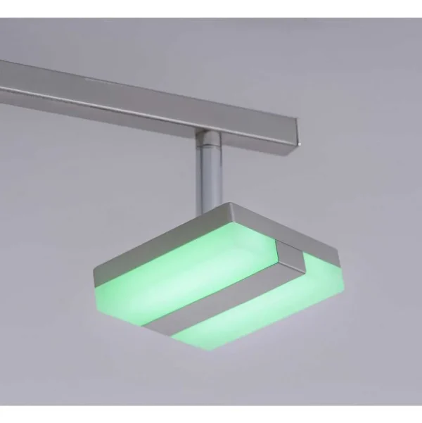 Luminaires Leuchten Direkt Luminaires Interieurs Connectes>Plafonnier Leuchten-Direkt Sabi Led Nickel Mat, 6 Lumieres, Telecommandes, Changeur De Couleurs